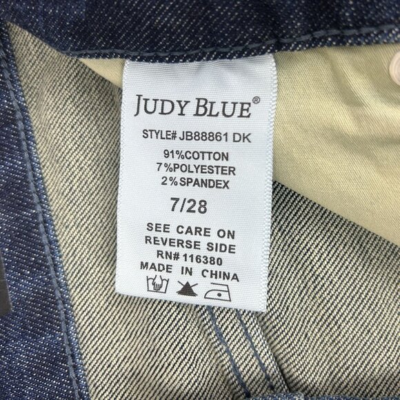 Judy Blue Straight Fit Five Pocket Jeans Womens 7/28 Blue Zip Fly - Picture 4 of 10